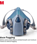 Reusable Respirator Half Facepiece 7501 NIOSH Approved Cool Flow Valve Dual Airline Supplied Air Compatible