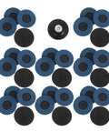 Zirconia Flap Sanding Wheels 3 Inch Grinder Discs With Fused Alumina For Metal Polishing, black and blue discs for heavy duty grinding.