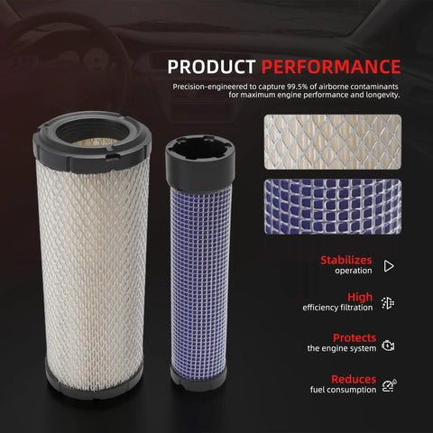 Must Have Maintenance Filter Kit For Ditch Witch SK600 SK800 Stand On Skid Steer with air filters shown.