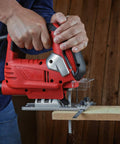 Pro Grade 25 Piece T Shank Jigsaw Blades With Heavy Duty Storage Case used for sawing wood with precision.