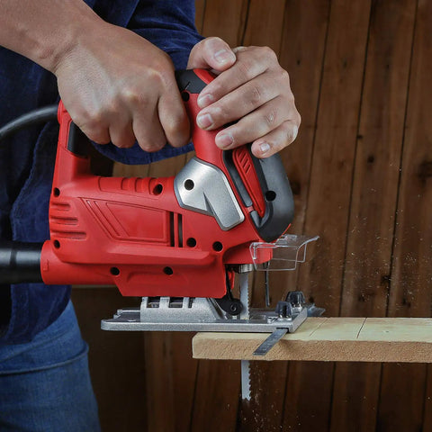 Pro Grade 25 Piece T Shank Jigsaw Blades With Heavy Duty Storage Case used for sawing wood with precision.