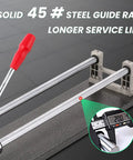 Close-up of 24 Inch Manual Tile Cutter For Porcelain And Ceramic Tiles showing steel guide rail and precise ruler