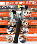 Go To Lightweight Double Sided Rubber Mallet Hammer With Plastic Head And Stainless Steel Non Slip Ergonomic Grip for various tasks