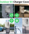 Tough As Nails Stainless Steel EV Charger Lock Box With Keyed Secure Cover featuring cable routing and weatherproof protection.