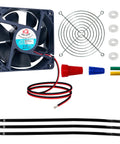 Beefed Up Evaporator Fan Motor 24V DC Brushless Replacement For Atosa Refrigeration Units MGF8401GR with accessories