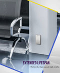 Heavy Duty Stainless Steel Blank Wall Plate 1 Gang 4.50 by 2.76 Inches, Corrosion Resistant UL Listed mounted on wall