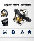 Engine coolant thermostat view showcasing durable design for Badass Durable Thermostat Housing Assembly With Engine Coolant System For Jeep Wrangler JK V6 38 Liter Models 2007 Through 2010 Hella Reliable Direct Fit Replacement.