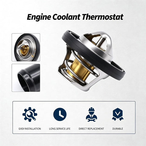 Engine coolant thermostat view showcasing durable design for Badass Durable Thermostat Housing Assembly With Engine Coolant System For Jeep Wrangler JK V6 38 Liter Models 2007 Through 2010 Hella Reliable Direct Fit Replacement.
