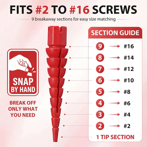 45 Piece Stripped Screw Hole Repair Kit For Wood And Furniture Fixes For Door Hinges And Cabinets Fits Two To Sixteen Wood Screws With Push In Plugs Red DIY Friendly Cabinet Doors Drawers And Furniture Repair Anchors, red ABS section guide