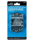 Front view of Adjustable Self-Closing Door Hinges for Storm and Screen Doors 2-3/4 Inch Zinc Plated V650ZP in packaging.
