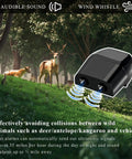 Image showing 4 Pack Deer Warning Whistles With Waterproof Adhesive Tapes For Cars Trucks And SUVs That Help Keep Deer And Other Wildlife From Crossing Your Path And Prevent Collisions While Boosting Driving Safety Black on forest background.