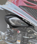 Left And Right Headlight Covers For Yamaha Raptor 700 YFZ 450 YFZ450R YFZ450X close-up on ATV showcasing headlight bezel replacement