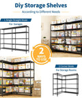 Beefy 70 Inch Wide Garage Storage Shelves Heavy Duty Metal Shelving Unit With 1600 Lbs Capacity L Shaped Configurable Design For Left Or Right Setup Tall 72 Inch Storage Rack Perfect For Workshop And Garage, corner mode