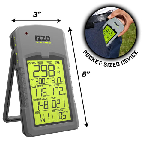 Launch Mate Golf Launch Monitor with Real Time Swing Speed Ball Speed Carry Distance Smash Factor Feedback, pocket-sized