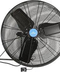 BLDC 24-Inch Wall And Ceiling Mount Fan With 3-Blade Aluminum Propeller, Heavy-Duty Steel Housing, Variable Speeds