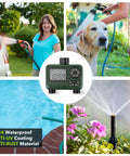 2 Zone Programmable Sprinkler Timer With Rain Delay for Outdoor Lawn and Garden Irrigation Automatic Watering System scenes