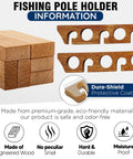 Horizontal Ceiling Rod Holder For Eight Rods Wall Mounted Fishing Reel And Gear Storage Rack Garage Organization Solution Stores Eight Rod And Reel Combos Keeps Reels Gear And Accessories Neat And Ready made of dura-shield coated engineered wood