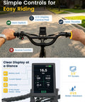 500W Electric Tricycle For Adults With 20 Inch Fat Tire Folding Trike handlebars with LCD display, horn switch and twist throttle