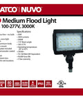 8 Pack Outdoor Led Flood Lights 30W 3000K Warm White Bronze Finish Tough As Nails Heavy Duty Waterproof Security Spotlights For Patio Yard And Garage Providing A Solid Warm Glow And Rock Solid Protection All Year Round, showing detail of LED medium flood light features and specifications.