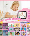 Instant Print Kids Camera For Girls And Grandkids With 1080P HD Video Easy To Use Toy Camera Thermal Printer Includes SD Card Pink Color Perfect Gift For Ages Four Through Ten pink camera with screen and printed photo frames