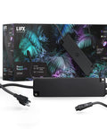 Outdoor Landscape Low Voltage Plug In Power Supply Kit With Dual Output in front of packaging showing tropical background