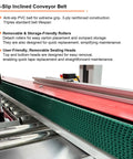 Top Shelf Automatic Carton Sealer And Tape Strapping Machine Secures Shipping Cases With Ease Hassle Free Sizing Smooth Running Industrial 110V Power Packing Workhorse with anti-slip inclined conveyor belt.