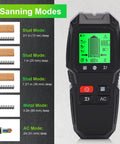 GYZOUKA 5 in 1 Wall Scanner Detector Stud Finder with display showing 5 scanning modes for deep measurements.