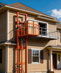 Must-Have Heavy Duty Freight Lift With 2200 Lbs Capacity Electric Cargo Elevator moving a package to a second floor.