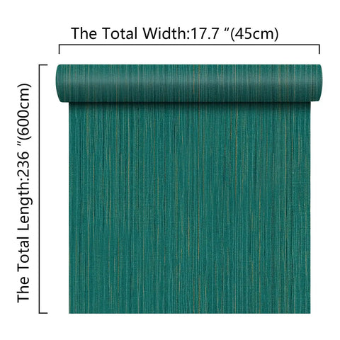 Teal Green Grasscloth Peel And Stick Wallpaper For Walls Self Adhesive Textured Linen Vinyl Covering Waterproof Faux Grasscloth For Home Decor Makes A Boss Wave In Your Space Large 30 By 236 Inches.