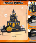 Halloween Music Castle Soldering Kit For Teens And Adults With Dual Lighting Modes And Spooky Sound, DIY Ghost Castle Project dimensions