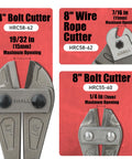 Beefy 3 Piece Bolt Cutter Set With 14 Inch Heavy Duty Bolt Cutter 8 Inch Mini Cutter And 8 Inch Wire Rope Cutter Ergonomic Handles