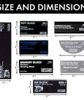 Image showing dimensions of Eight Piece Sanding Block Set Kit With Pro Grade SB-1 HT-1 MB-1 WB-1 RK-1 RL-1 BG6-1 And BG12-1 Assortment