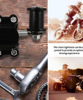Black Iron Chain Tensioner Kit For Off Road Motorcycle Roller Guide Adjuster Enhances Safety and Performance With Super Easy Installation And No Special Tools Needed For Your Ride, black metal parts