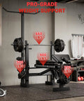 8 In 1 Weight Bench Set For Home Gym Foldable Bench With Preacher Curl Pad Lat Pulldown shown in gym setup