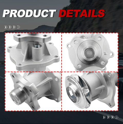 Heavy Duty Drop In Engine Water Pump With Gasket No Sweat Install Perfect Fit For Chevy Trailblazer Colorado Canyon Gmc Envoy Rainier Models visible from multiple angles