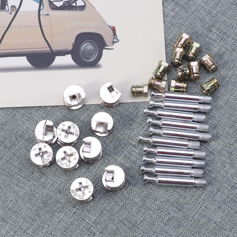 Heavy Duty Furniture Cam Lock Fittings With Bolt Dowels For Cabinet Assembly In Iron And Aluminum Alloy Tough As Nails Built To Last
