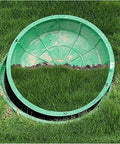 Round Resin Drainage Access Lid 40 Cm Grass Cover For Lawn Garden And Landscaping Easy No Fuss Pull Hole Manhole Cap For Quick Inspections