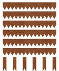Pre Rusted Cor Ten Steel Landscape Edging Kit with 4.5 Inch Low Profile Border, showing six panels and seven clamps.