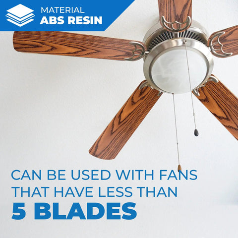 Oak And Walnut Finish 52 Inch Ceiling Fan Blade Replacement Set with fan installed on ceiling