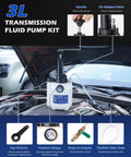 3L Transmission Fluid Transfer Pump With 12 ATF Adapters No Mess Manual Oil Dispenser For Transmission Differential And Gear Oil Precise Pressure Gauge vehicle use