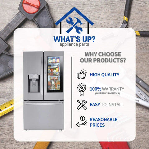 Infographic for Water Inlet Valve Replacement for Whirlpool Refrigerators IMV 8100 benefits and features.
