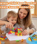 Parent and child using Electric Toy Drill With 193 Plus Pieces For Creative Build Projects For Kids Ages Three To Eight Includes Screws Nuts And Rainbow Fasteners Plus 34 Plus Build Ideas To Boost STEM Skills And Hand Eye Coordination