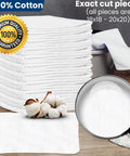 Lint Free 100 Percent Cotton Cleaning Rags 15 Pack 18x18 White Cloths For Dusting Staining Polishing Painting And General House Cleaning