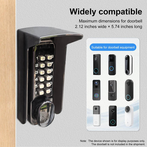 Wide view of Glare Sun Shade Doorbell Rain Cover For All Weather Outdoor Protection No Nonsense Weatherproof PC Plastic Shield