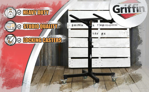 Rolling Studio Mixer Stand On Casters With Adjustable Height For Home Studio And Onstage Use MobileTILT Series DJ Cart