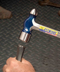 Ball Peen Hammer 12 Oz Pro Grade Metalworking Tool With Forged Steel Construction And Shock Reduction Grip USA Made