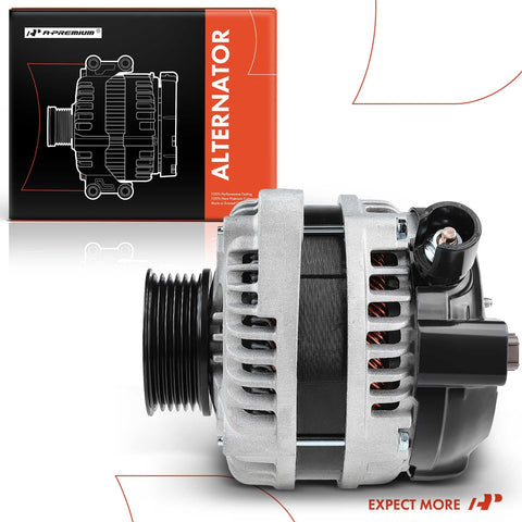 Alternator Replacement for Honda and Acura V6 Cars Drop In Fit for Accord 08 12 3.5L V6, Odyssey 08 10, Pilot 09 11, Ridgeline 09 11, RL TL TSX ZDX 10 13 and MDX 2010 2013 3.7L V6 12V 130A CW 6 Groove