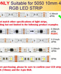 4 Pin LED Strip Connector Kit For 5050 RGB 10mm Light Strips Not RGBIC compatibility guide with examples