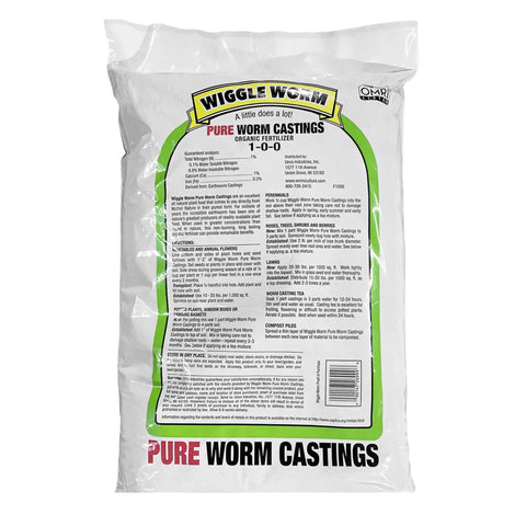 100 Percent Pure Organic Worm Castings Fertilizer For A Serious Soil Boost Mineral Dense 15 Lbs Bag OMRI Listed Improves Fertility