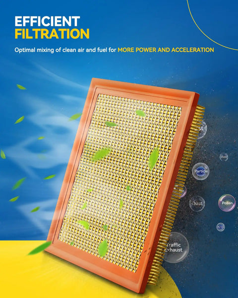 CA11876 Engine Air Filter shown against blue background with efficient filtration features for Volkswagen Audi 2015-2026 models